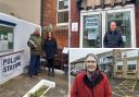 Melcombe Regis candidates Jon Orell and Claire Wall | Mike Henderson voting at the Dorford Centre and Catherine Wilson voting in Bridport