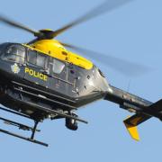 A police helicopter was seen circling around Sherborne as residents saw police cars speed through the town