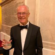 Barry Baines with his award at ARDL’s Annual Dinner