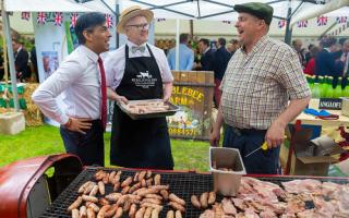 Rishi Sunak sampled some sausages from Bridport butchers RJ Balson and son