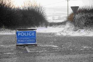 Road to Cattistock closed on the A37 near the Clay Pigeon.