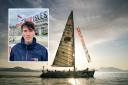 Professional photographer James Ashington, from Dorchester (inset) with the Our Isles and Oceans's yacht CV3. Pictures: Clipper Round the World