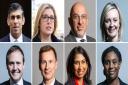 The eight candidates in the Conservative Party leadership race, (top row left to right), Rishi Sunak, Penny Mordaunt, Nadhim Zahawi, and Liz Truss, (bottom row left to right) Tom Tugendhat, Jeremy Hunt, Suella Braverman and Kemi Badenoch.