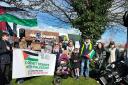 Protesters marched on McDonald's in Weymouth in solidarity with Palestinians suffering from war