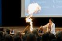 Studens got to experience a range of science experiments at Wey Valley Academy