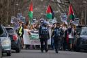 Students in Dorchester walked out of class to join a march in support of Palestinian women sufferinf from the conflict between Israel and Hamas