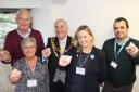 CELEBRATION: Mayor of Gillingham Barry von Clemens helps mark the1,000th Dementia Friends session at Gillingham Leisure Centre