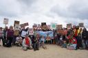 The Save Our Shores Bournemouth protest against the proposed Corallian Energy oil rig