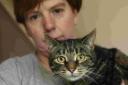 Vicky Coward from Bovington with one of her remaining cats Bitsy after her two others died from anti-freeze poisoning