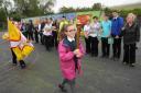 PASS IT ON: Tiffany Park parades the torch around the playground at Westfield Arts College
