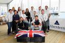ISLAND SHOW: GBR Olympic sailors pose at Aberdeen Asset Management Cowes Week