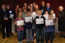 crossways youngsters proudly display their parish awards