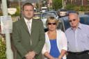 PARKING MAD, Andrew Jones, Denise Jones and John Payne who are angry about a parking scheme in Louise Road, Dorchester