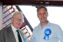 Tom King and Richard Drax raise Weymouth’s Town Bridge