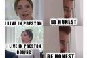 The Weymouth version of the 'Be Honest' meme that went viral