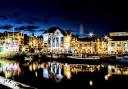 Weymouth harbour on a summer night