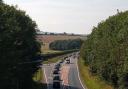 A demonstration along the A35 Dorchester Bypass on Saturday (September 18). Picture: Dave Gee