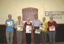 Southill Short Mat Bowls competition winners, pictured, left to right, Herby Crabbe, Reg Whitear, Sandy Whitear, Ray Hunter, Cindy Parker and Bill Britton.