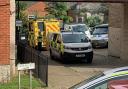 Emergency services at Portmore Gardens in Weymouth after the sudden death of a man. Pictures: Dorset Echo