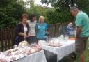 Pictured from left to right - Dreen Meadows, Sue D'Agostino and Mary Wood selling cakes and coffee