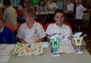 Tom and Nathan during the games afternoon with theire home-made maths game.