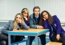 Megan Morgan as Marina, Yasmin Al-Khudhairi as Fizza, Ryan Dean as Johnny, Robyn Cara as Kayla Picture: PA Photo/ Channel 4