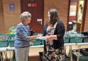 Eve Price, president of the Upwey Society (left) and Ruth Peers, Weymouth Foodbank (right) Picture: Tony King
