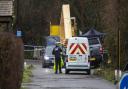 Emergency services at the scene of the incident in Coopers Lane, Verwood, on Tuesday, January 3