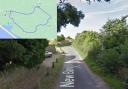Road closure on New Barn Road in Abbotsbury. Pictures: Google Maps