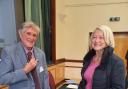 Peter Neal with Kate Adie at Dorset CPRE AGM