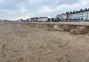 Sand shelf on Weymouth Beach