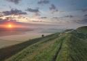 Maiden Castle, an Iron Age hillfort near Dorchester which will feature on one of the walks