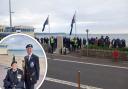 Reg Fox and Dave Larcombe attended the service on Weymouth's Esplanade