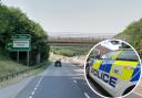 A car and lorry have crashed on the A35