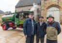 Peter, 'Piglet' and John in front of Sir Lionel Foden Steam Lorry