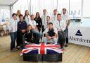 ISLAND SHOW: GBR Olympic sailors pose at Aberdeen Asset Management Cowes Week