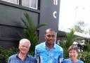 Peter and Margaret Long meet up with Iliesa Delana, Fiji's gold medal winner in the Paralympics