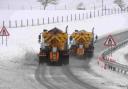 TRUE GRIT: Gritting lorries clearing the snow from the A35 near the Litton Cheney junction