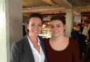 IN THE WHODUNNIT: Broadchurch star Olivia Colman with Ellipse staff member Pippa Horton