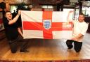 SUPPORT: Fans at The Junction Hotel in Dorchester prepare for the big match tonight.  Picture: FINNBARR WEBSTER