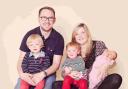 SUPPORT: Ben and Rebecca Stanton with Joseph, Rosie and baby Annabelle