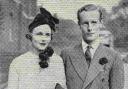 IN HAPPIER TIMES: William Rhodes-Moorhouse and with his wife Amalia on their wedding day