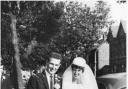 Brian and Yvonne Collins on their wedding day