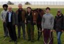 TheHorseCourse patrons Martin Clunes and Lord Jim Knight with Harriet Laurie and Alita Bourton Brooks at YOI Portland