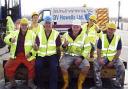 TEAM CLEAN: The salvage workers who have been helping clear West Dorset beaches
