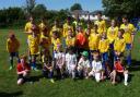 N The Mini-kickers, under-8s and under-14s all enjoyed the occasion
