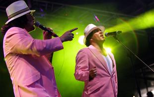 The third Camp Bestival takes place at Lulworth Castle in East Lulworth. The Cuban Brothers performing on the main stage. 