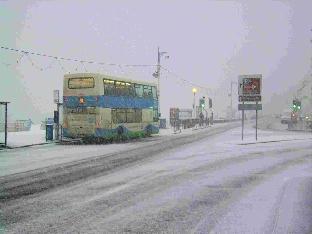 Peter Minter's picture of a snow-covered Weymouth Esplanade