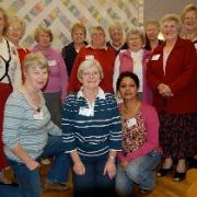The Peverell Quilters who had held an exhibition in Bradford Peverell Village Hall.