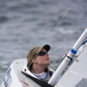 Skandia Team GBR's Megan Pascoe sailing the 2.4M. PICTURE: Richard Langdon / Skandia Team GBR